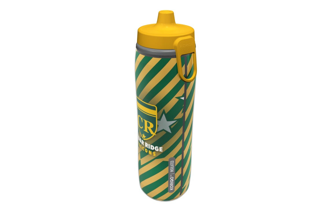 Sample logo wrap printed 360° on a KORIQO bottle
