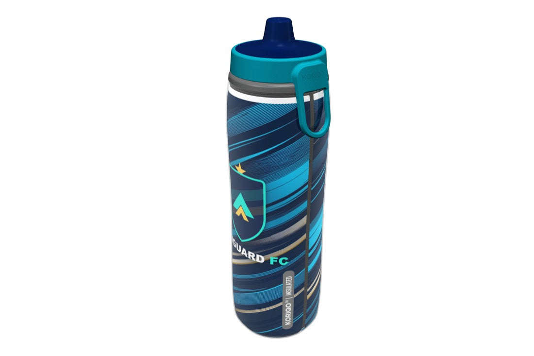 Sample logo wrap printed 360° on a KORIQO bottle